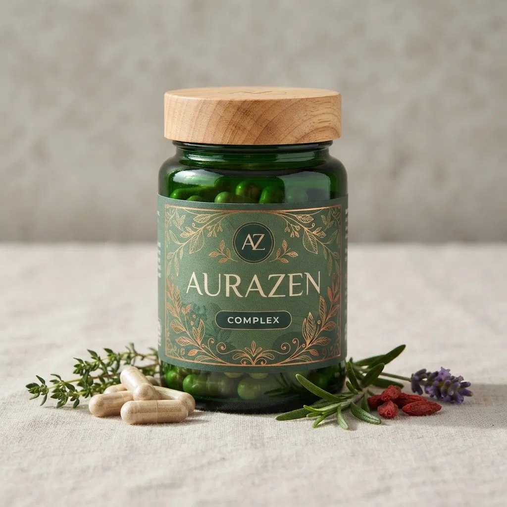 AuraZen Complex premium supplement jar